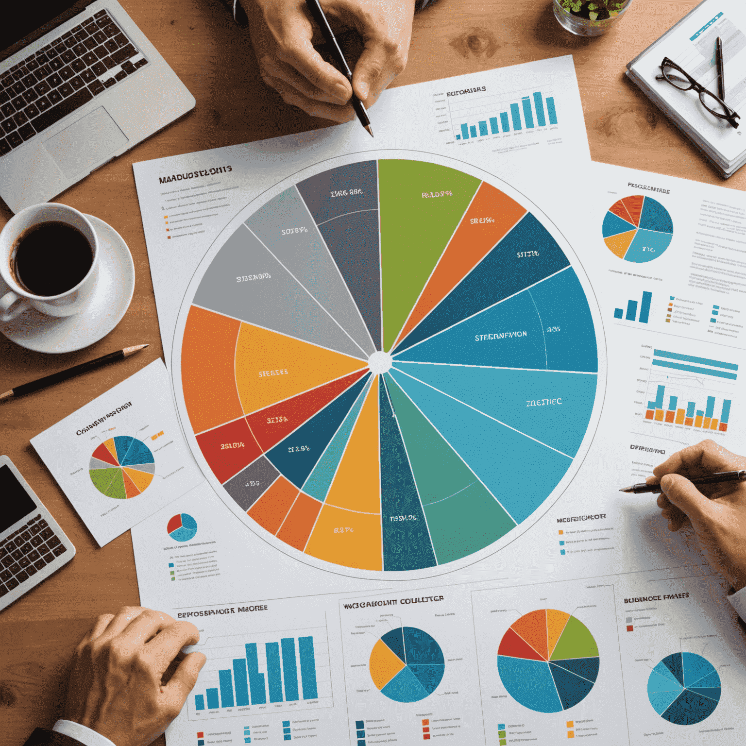 Imagen mostrando gráficos y diagramas que representan tendencias emergentes en diversos sectores empresariales